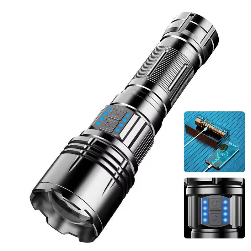 【SG-X20】New Design Super Bright Rechargeable 21700 Battery Laser Zoom Flashlight